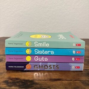 Set of 4 Raina Telgemeler Books Sisters Smiles Guts Ghosts